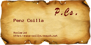 Penz Csilla névjegykártya